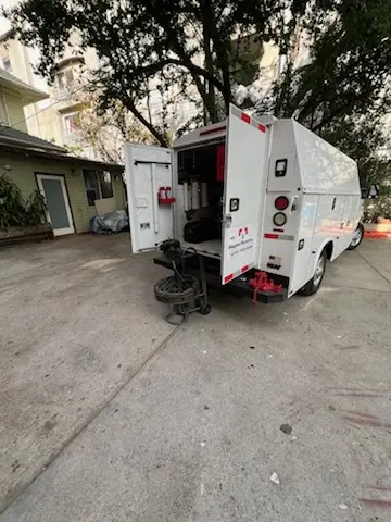 Magnet Plumbing service vehicle on-site for Faucet Repair in Riverside